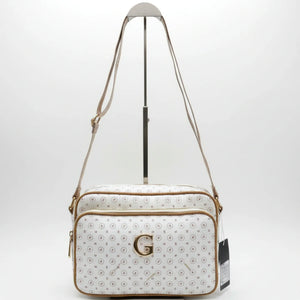 Borsa firmata GAMAYA dimensione media con zip cerniere tracolla donna logo fantasia logata multi tasche