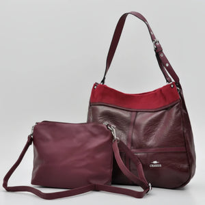 CHARRO - Borsa + OMAGGIO pochette morbida a sacco hobo capiente unica tinta nuovo mono manico