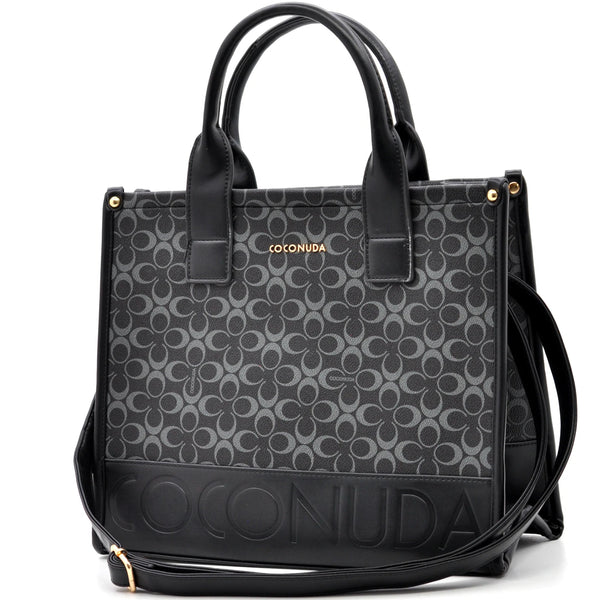 Borsa firmata COCONUDA Colletion donna spalla a tracolla simil pelle nuova fantasia logo tote bag scritte
