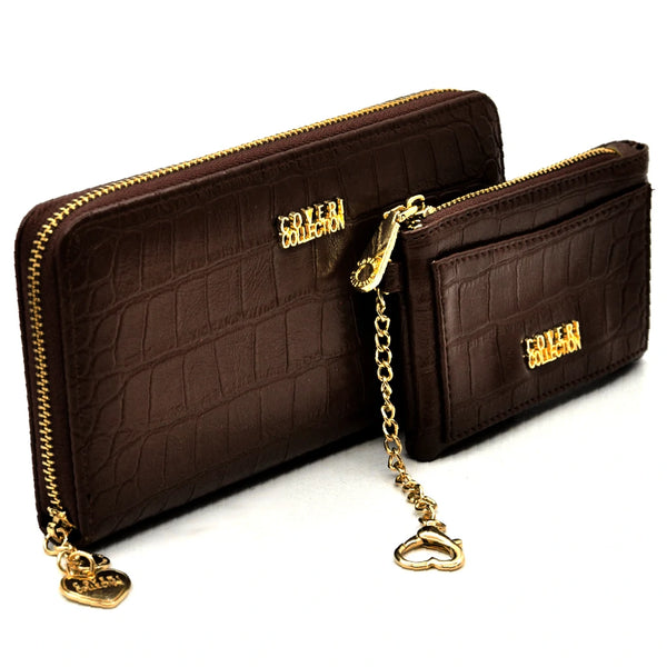 Set regalo Coveri Collection - portafoglio + portamonete / porta carte donna squame squamato