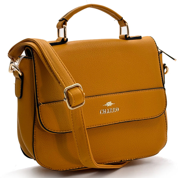 Borsa Firmata CHARRO elegante vintage Donna fantasia logo Zip Tracolla nuova
