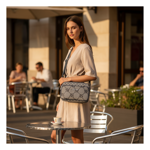 Borsa tracolla firmata SWEET YEARS in simil pelle pregiata tasche con cerniera fantasia logata originale