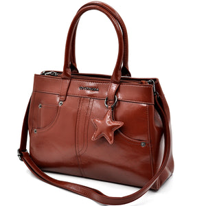 Borsa bauletto biker firmato COCONUDA donna spalla a tracolla simil pelle effetto lucido vintage