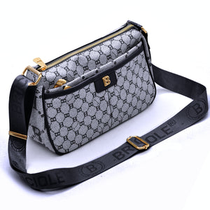Borsa firmata BRICIOLE in simil pelle pregiata fantasia logata molte tasche con cerniera originale