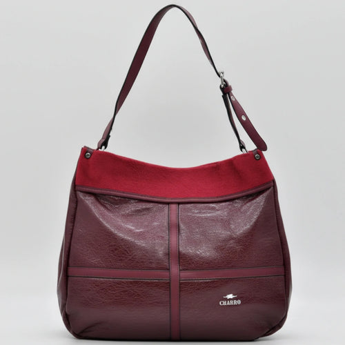 CHARRO - Borsa + OMAGGIO pochette morbida a sacco hobo capiente unica tinta nuovo mono manico