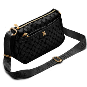 Borsa firmata BRICIOLE in simil pelle pregiata fantasia logata molte tasche con cerniera originale