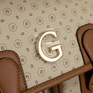 Borsa firmata GAMAYA dimensione grande vintage platta cinghie tracolla donna logo fantasia logata