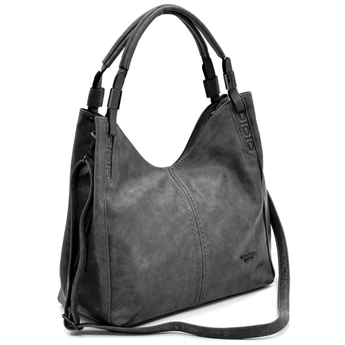NAZZARENO GABRIELLI - Borsa morbida a sacco hobo capiente unica tinta nuovo