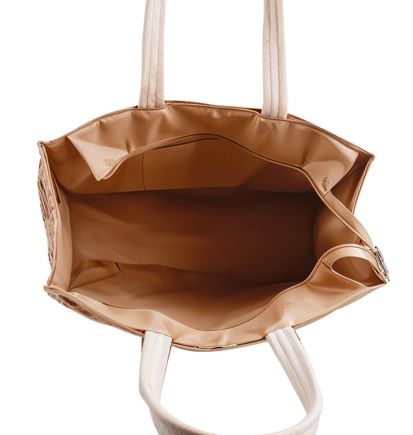 Santorini Line – Borsa Coffa Donna in Paglia Naturale Traforata pizzo Grande Vimini Mare Spiaggia Palma Decorata