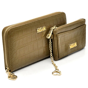 Set regalo Coveri Collection - portafoglio + portamonete / porta carte donna squame squamato