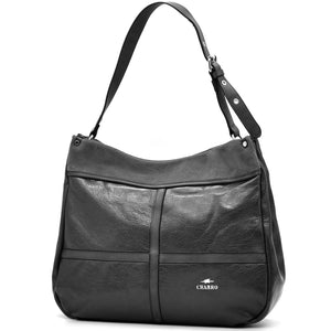 CHARRO - Borsa + OMAGGIO pochette morbida a sacco hobo capiente unica tinta nuovo mono manico