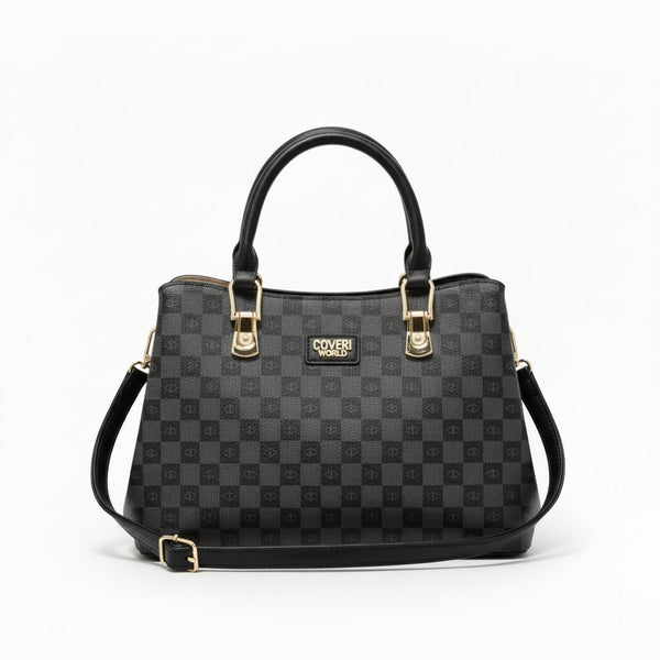 Borsa bauletto Coveri World fantasia logata tote bag firmata