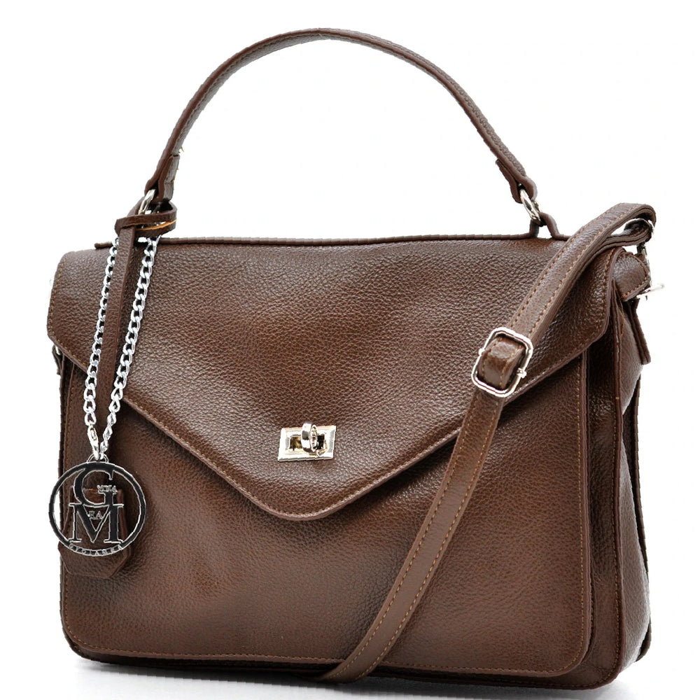 La Gennara - Borsa multitasche firmata Gyoiamea giornaliera elegante zip platta bauletto capiente messaggera