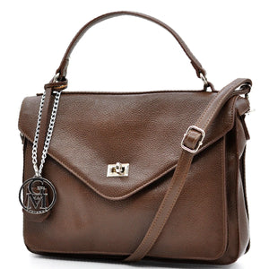 La Gennara - Borsa multitasche firmata Gyoiamea giornaliera elegante zip platta bauletto capiente messaggera