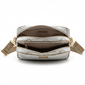 Borsa firmata Coveri active borsetta donna logo zip tracolla fantasia piccola limited edition farfalle