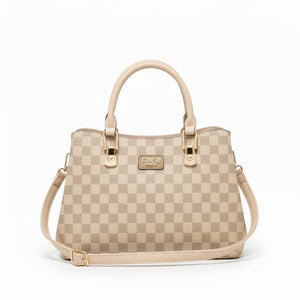 Borsa bauletto Coveri World fantasia logata tote bag firmata