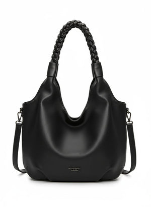 Borsa a sacco firmato COCONUDA Colletion donna spalla a tracolla simil pelle nuova manici intrecciati
