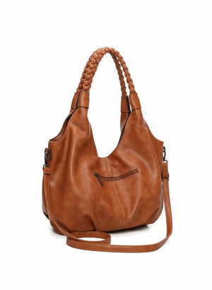 Borsa a sacco firmato COCONUDA Colletion donna spalla a tracolla simil pelle nuova manici intrecciati