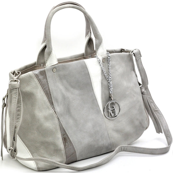 La Valchirya - Borsa a bauletto  firmata GYOIAMEA a mano tracolla casual simil pelle multicolore tenue