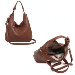 La Agatina- Borsa sacco firmata GYOIAMEA tracolla casual simil pelle venata monomanico