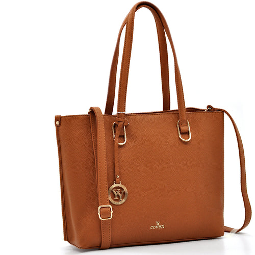 YY COVERI Borsa shopping firmata spalla e tracolla