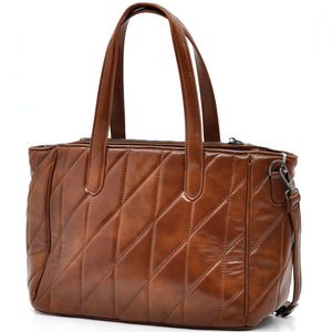 Borsa + OMAGGIO charms bauletto biker firmato YYCOVERI donna spalla a tracolla simil pelle trapuntata effetto lucido