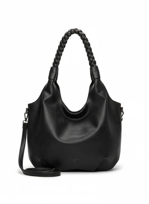 Borsa a sacco firmato COCONUDA Colletion donna spalla a tracolla simil pelle nuova manici intrecciati