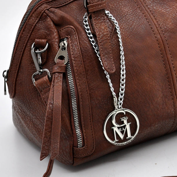 L'ARRACINA - Borsa a bauletto  firmata GYOIAMEA a mano tracolla casual simil pelle martellata venata