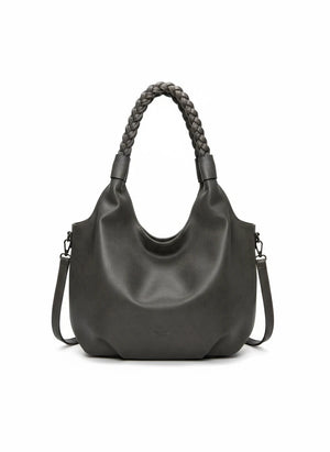 Borsa a sacco firmato COCONUDA Colletion donna spalla a tracolla simil pelle nuova manici intrecciati