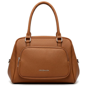 Borsa bauletto firmata COCONUDA a tracolla elegante casual simil pelle martellata