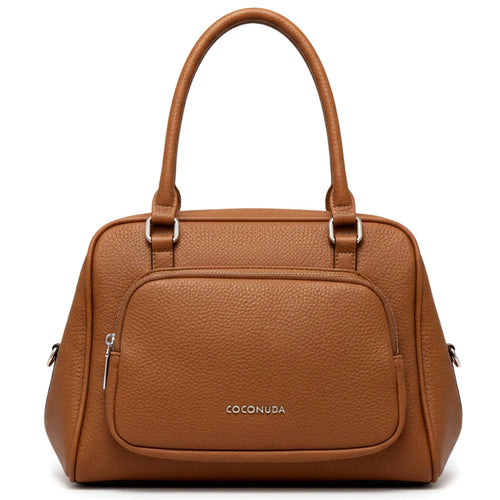 Borsa bauletto firmata COCONUDA a tracolla elegante casual simil pelle martellata