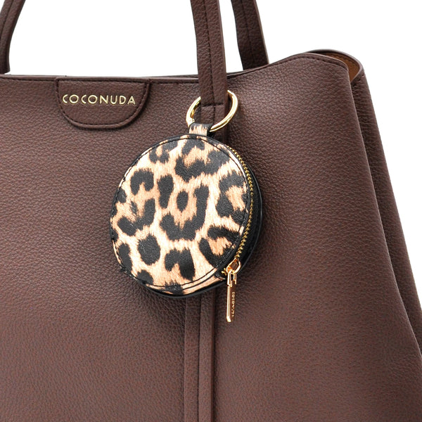 Borsa a tote bag shopping + portamonete omaggio firmata COCONUDA a tracolla elegante casual simil pelle martellata