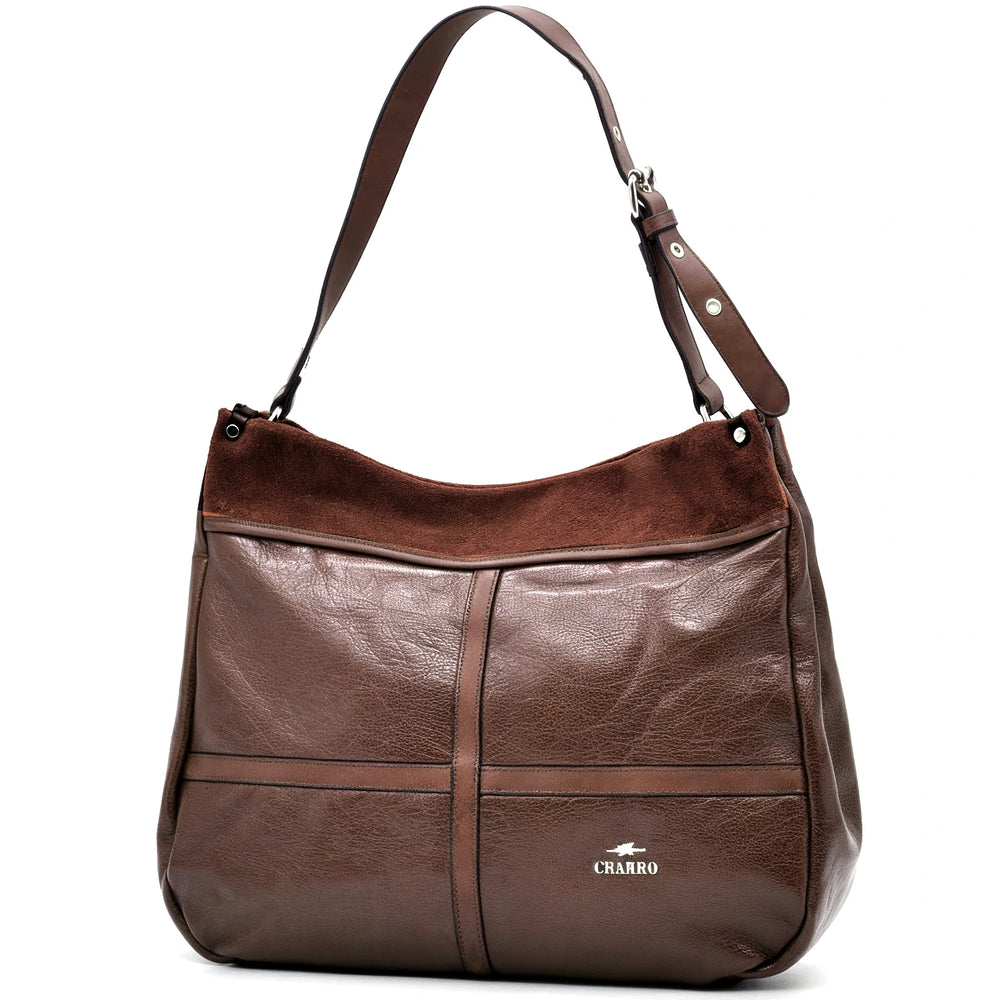 CHARRO - Borsa + OMAGGIO pochette morbida a sacco hobo capiente unica tinta nuovo mono manico