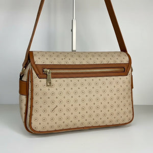 Borsa firmata GAMAYA dimensione grande vintage platta cinghie tracolla donna logo fantasia logata