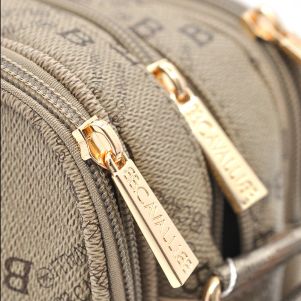 Borsa tracolla firmata originale B.Cavalli eco pelle 6 tasche zip pregiata tasche con cerniera fantasia logata