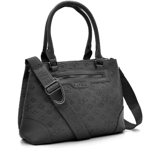 Borsa shopping donna SWEET YEARS in simil pelle pregiata tasche con cerniera fantasia logata trapuntata