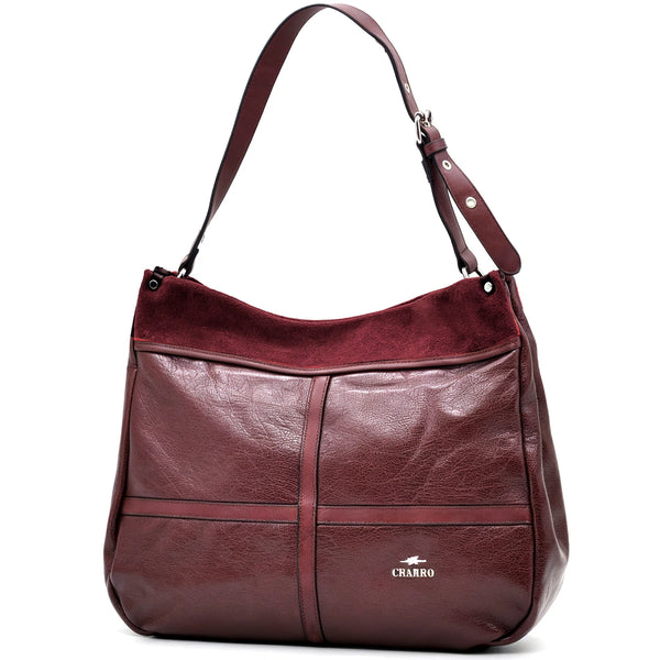 CHARRO - Borsa + OMAGGIO pochette morbida a sacco hobo capiente unica tinta nuovo mono manico