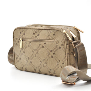 Borsa tracolla firmata originale B.Cavalli eco pelle 6 tasche zip pregiata tasche con cerniera fantasia logata