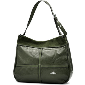 CHARRO - Borsa + OMAGGIO pochette morbida a sacco hobo capiente unica tinta nuovo mono manico