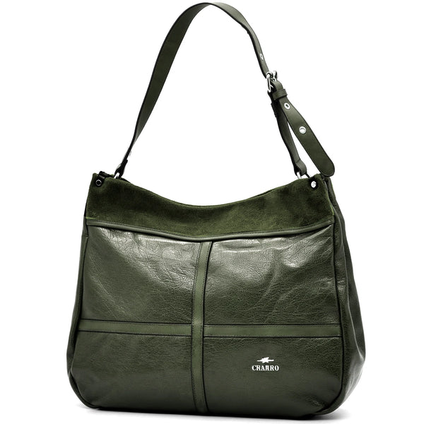 CHARRO - Borsa + OMAGGIO pochette morbida a sacco hobo capiente unica tinta nuovo mono manico