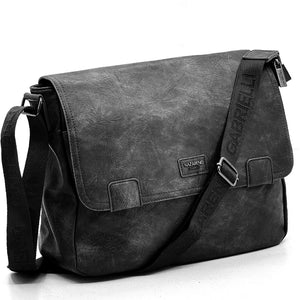 Nazareno Gabrielli - Borsa a tracolla multi tasche messenger postina capiente platta simil pelle grande