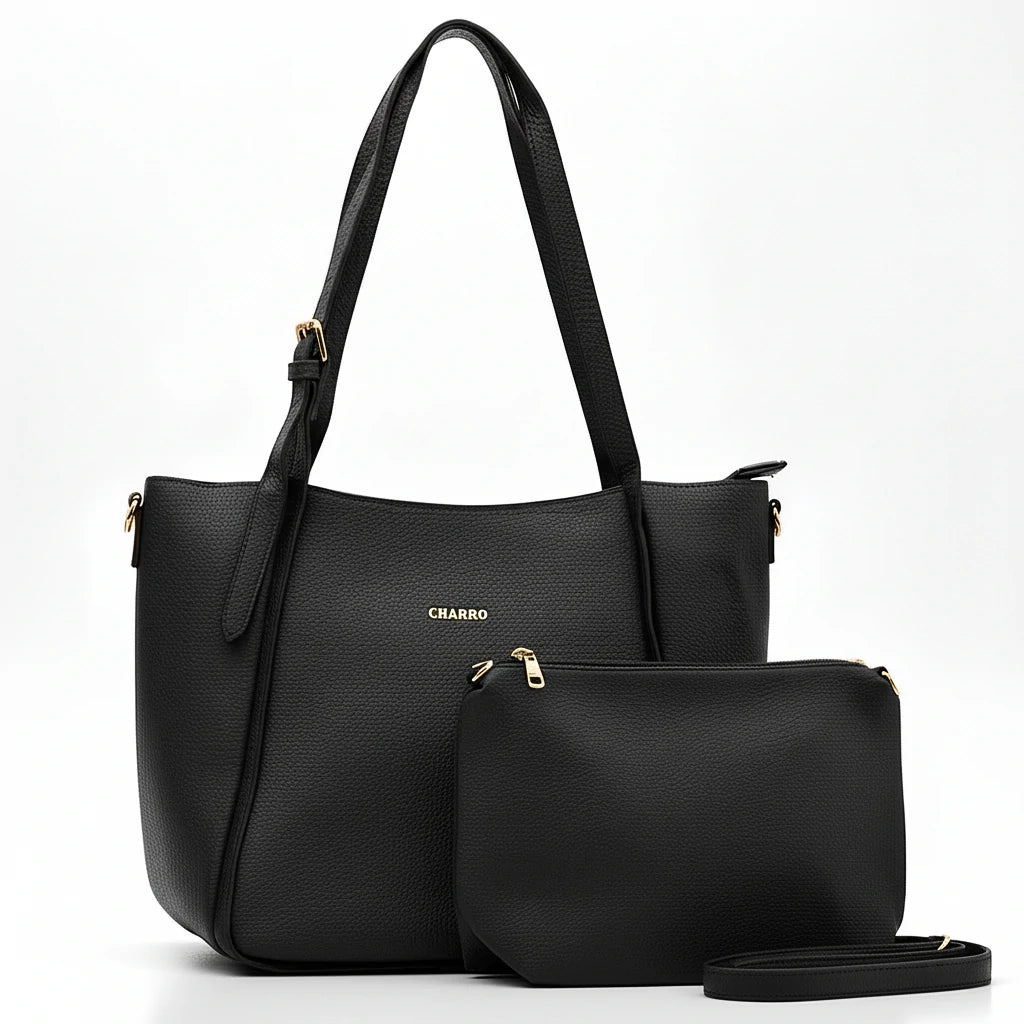 Borsa 'Petite' a spalla con catena e logo Donna, Nero | Milano Borsa 'Petite' a spalla con catena e logo Donna, Nero | Milano