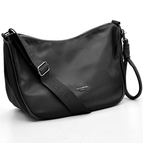 Borsa donna firmata NAZARENO GABRIELLI nuova sportiva passeggio mezzaluna nylon impermeabile tracolla