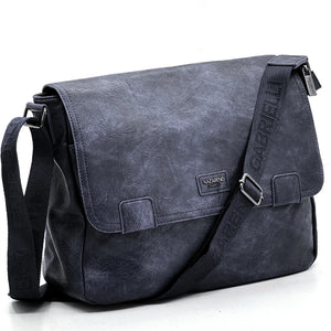 Nazareno Gabrielli - Borsa a tracolla multi tasche messenger postina capiente platta simil pelle grande