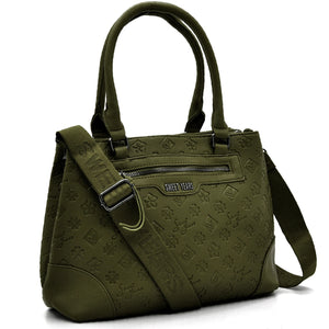 Borsa shopping donna SWEET YEARS in simil pelle pregiata tasche con cerniera fantasia logata trapuntata
