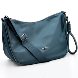 Borsa donna firmata NAZARENO GABRIELLI nuova sportiva passeggio mezzaluna nylon impermeabile tracolla