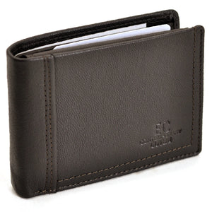 Portafoglio vera pelle uomo firmato COVERI CONTENPORARY porta carte ribaltina morbido