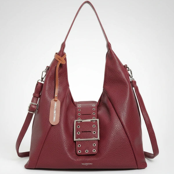 Borsa sacco a spalla grande vintage cinghia tracolla casual simil pelle venata monomanico