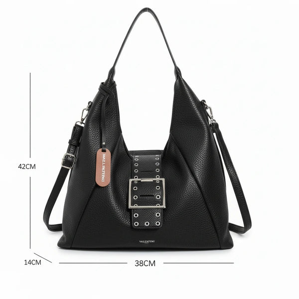 Borsa sacco a spalla grande vintage cinghia tracolla casual simil pelle venata monomanico