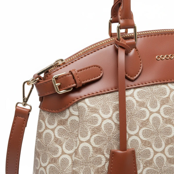 Borsa firmata COCONUDA Colletion donna spalla a tracolla simil pelle nuova fantasia logo tote bag